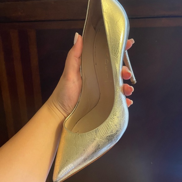 Casadei Metallic Gold Stiletto Heels - Picture 8 of 9